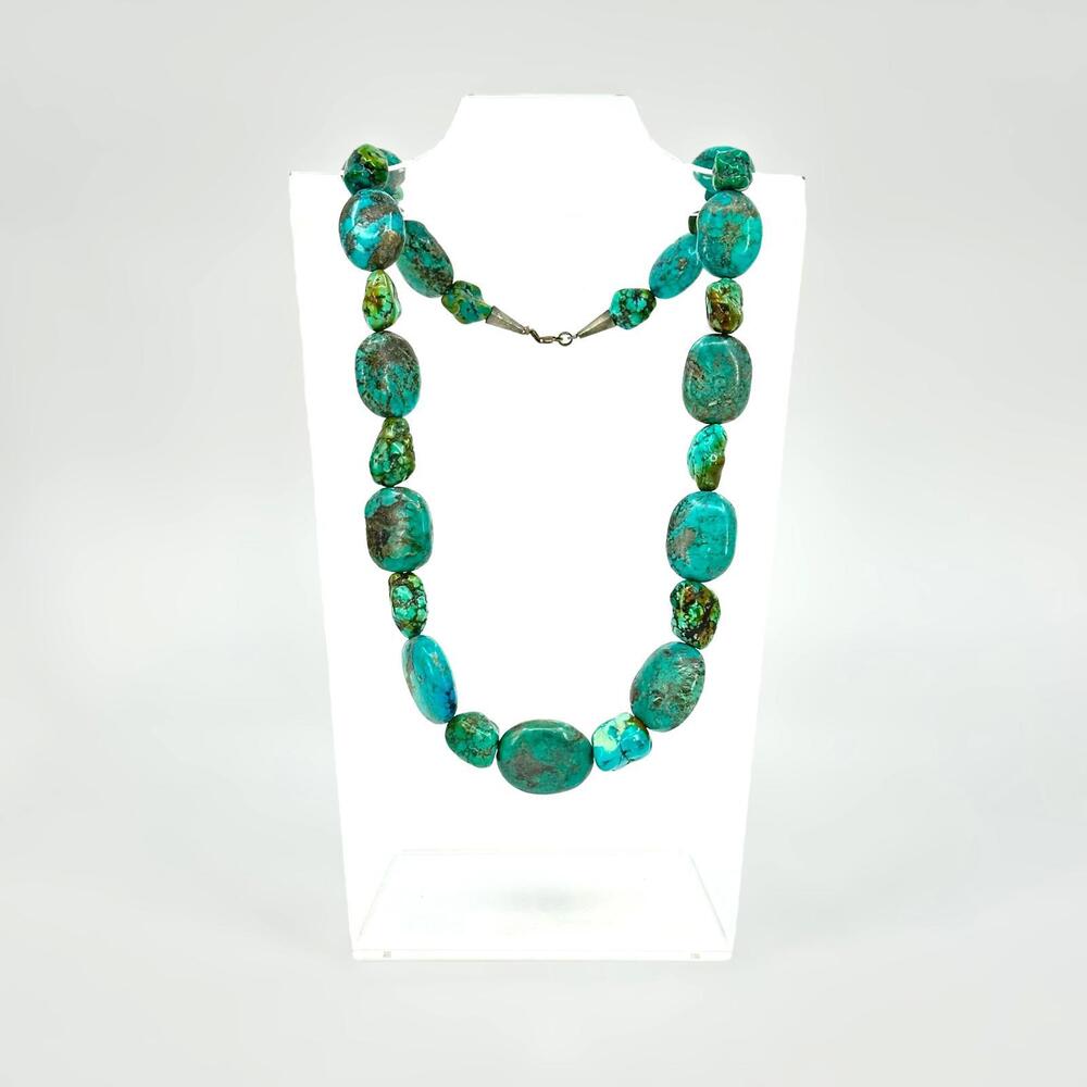Vintage Necklace of Turquoise and Sterling Silver